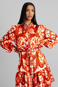 Zara Baroque Print Dress
