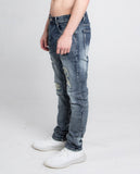 A401 DARK FADED DISTRESSED SKINNY JEANS - Wear with style