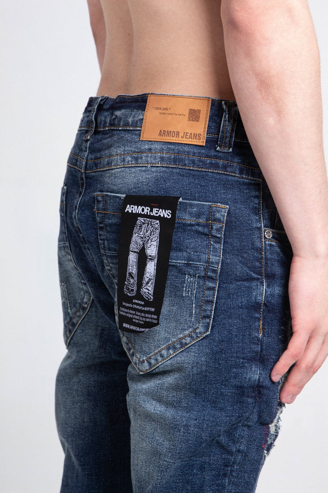 A403 SMALL RIPPED MID - RISE SKINNY JEANS - Wear with style