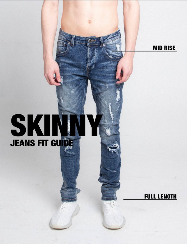 A406 CASUAL DISTRESSED SKINNY JEANS - Wear with style