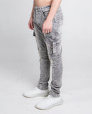 A408 CARGO POCKETS GREY SKINNY - Wear with style