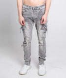 A408 CARGO POCKETS GREY SKINNY - Wear with style