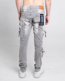 A408 CARGO POCKETS GREY SKINNY - Wear with style