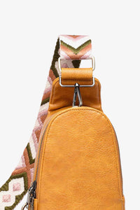 Random Pattern Adjustable Strap : Leather Sling Bag