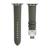 Affordable Genuine Leather Butterfly Buckle Band for Apple Watch - Wear with style