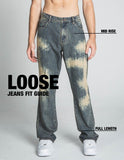 AJ01L - 3 VINTAGE THREAD LINE LOOSE JEANS - Wear with style