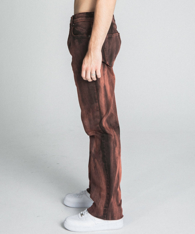 AJ05ST BROWN WASHED STRAIGHT JEANS - Wear with style