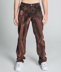 AJ05ST BROWN WASHED STRAIGHT JEANS - Wear with style