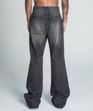 AJ09B - 2 BLACK DISTRESSED BAGGY JEANS - Wear with style