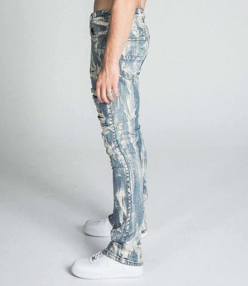 AJ17SK THREAD LINE STACKED JEANS - Wear with style