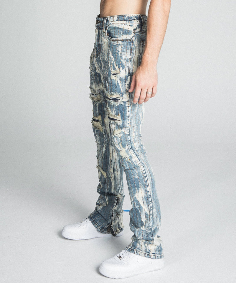 AJ17SK THREAD LINE STACKED JEANS - Wear with style