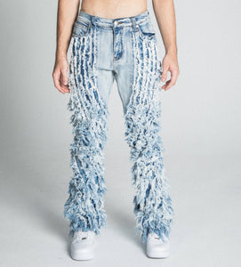 AJ18SK EXTREME FRAYED STACKED JEANS - Wear with style