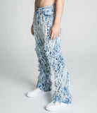 AJ18SK EXTREME FRAYED STACKED JEANS - Wear with style