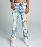 AJ19SK OIL PAINT STACKED JEANS - Wear with style