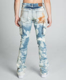 AJ19SK OIL PAINT STACKED JEANS - Wear with style