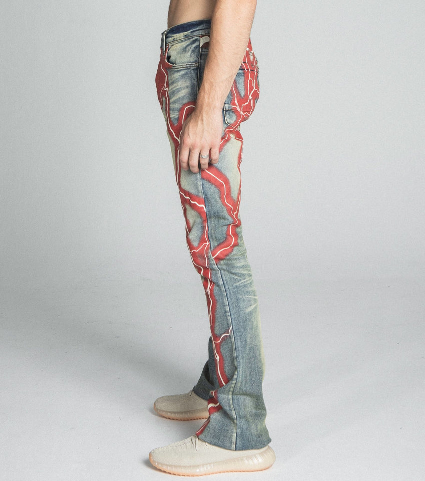 AJ24SK LIGHTNING STACKED JEANS - Wear with style