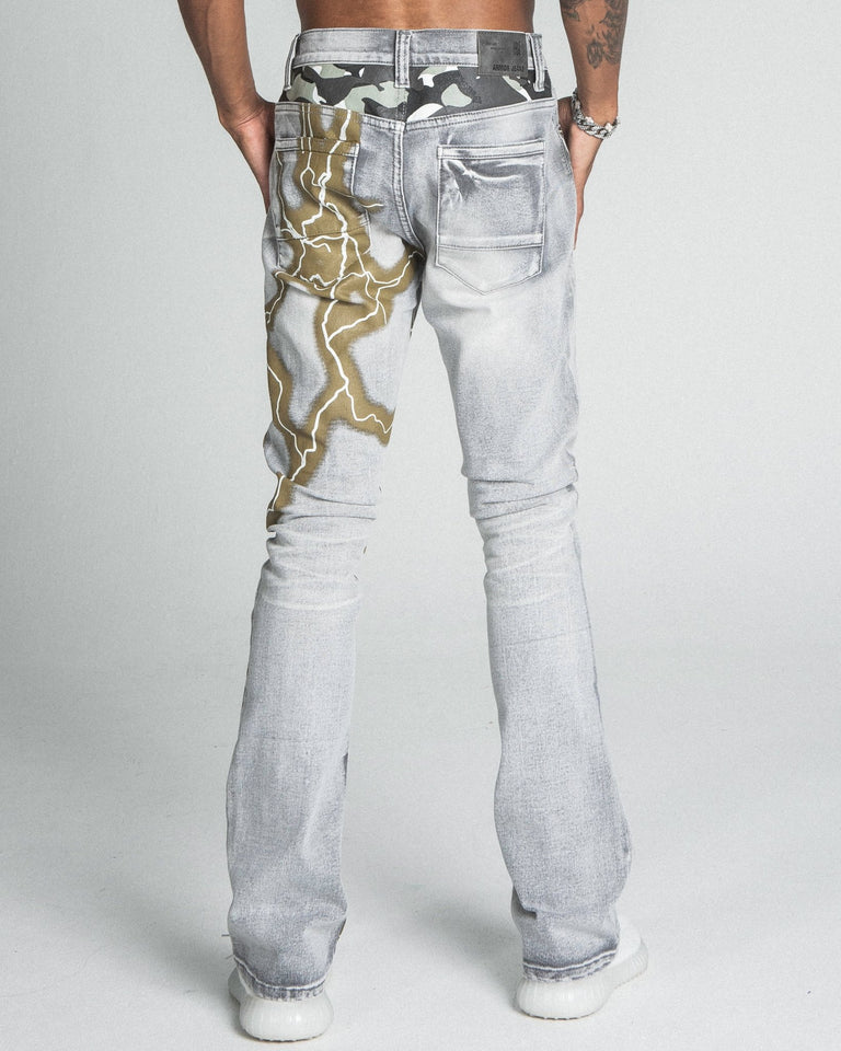 AJ24SK LIGHTNING STACKED JEANS - Wear with style