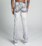 AJ27SK LACE FADED WASH STACKED JEANS - Wear with style