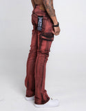 AJ29SK GREY/WHITE WASH STACKED CARGO JEANS - Wear with style