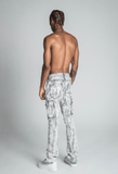 AJ29SK GREY/WHITE WASH STACKED CARGO JEANS - Wear with style
