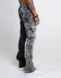 AJ33SK - 2 BLACK LACE STACKED JEANS - Wear with style