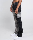 AJ33SK - 2 BLACK LACE STACKED JEANS - Wear with style