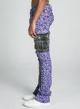AJ33SK PURPLE CHEETAH STACKED CARGO - Wear with style