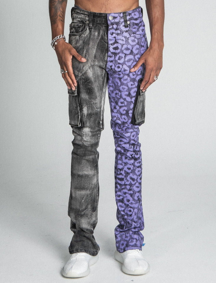 AJ33SK PURPLE CHEETAH STACKED CARGO - Wear with style