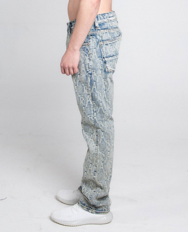 AJ36SL - 2 EMBROIDERED LIGHT BLUE SLIM JEANS - Wear with style