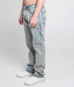 AJ36SL - 2 EMBROIDERED LIGHT BLUE SLIM JEANS - Wear with style