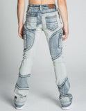 AJ40SK COLOR BLOCK STACKED JEANS - Wear with style