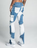 AJ40SK COLOR BLOCK STACKED JEANS - Wear with style