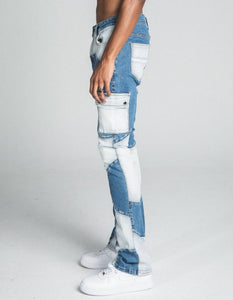 AJ40SK COLOR BLOCK STACKED JEANS - Wear with style