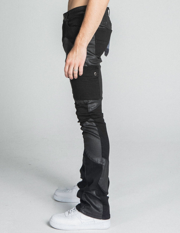 AJ40SK COLOR BLOCK STACKED JEANS - Wear with style