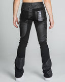 AJ40SK COLOR BLOCK STACKED JEANS - Wear with style