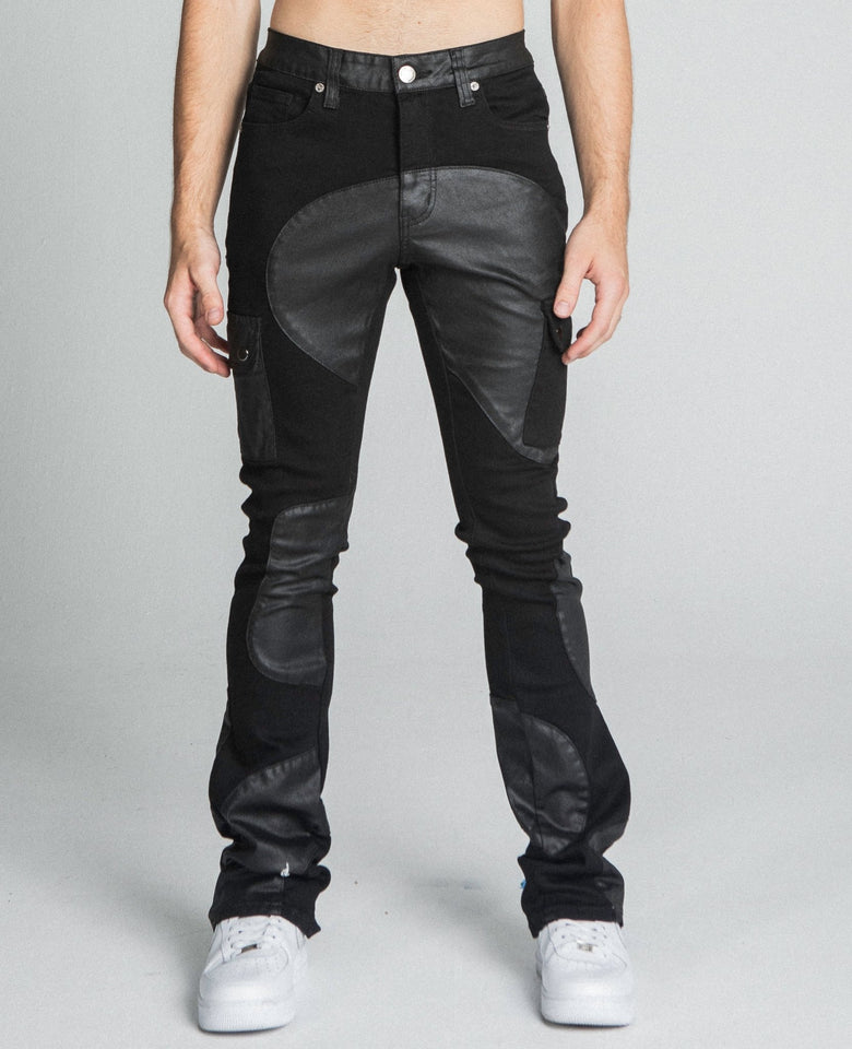 AJ40SK COLOR BLOCK STACKED JEANS - Wear with style