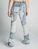 AJ40SK COLOR BLOCK STACKED JEANS - Wear with style