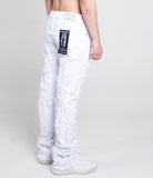 AJ672SK VERTICAL FRAYED STACKED JEANS - Wear with style