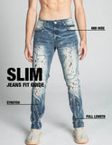 AJ738SL - 1 SPLASH PAINT VINTAGE SLIM JEANS - Wear with style