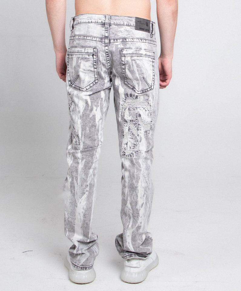 AJ738SL - 3 GREY/WHITE VINTAGE SLIM JEANS - Wear with style