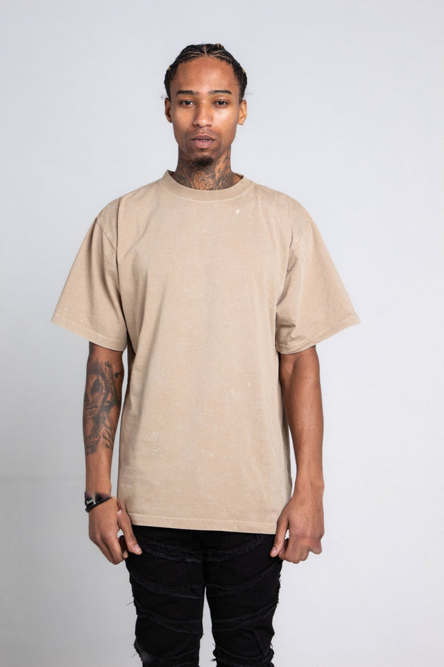 AJPT300GM STONE WASH HEAVY TEE - Wear with style