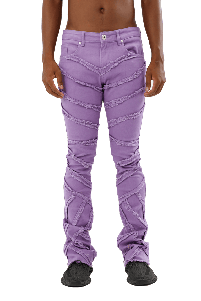 AJS410 SHREDDED STACKED JEANS - Wear with style