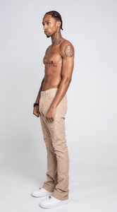 AJS692 LACE LAYERS STACKED JEANS - Wear with style