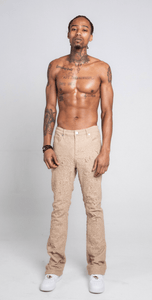 AJS692 LACE LAYERS STACKED JEANS - Wear with style