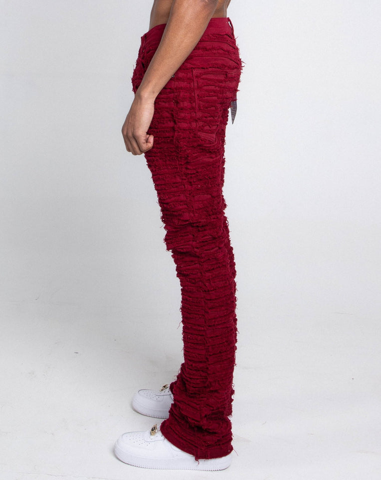 AJS693 EXTREME FRAYED STACKED JEANS - Wear with style