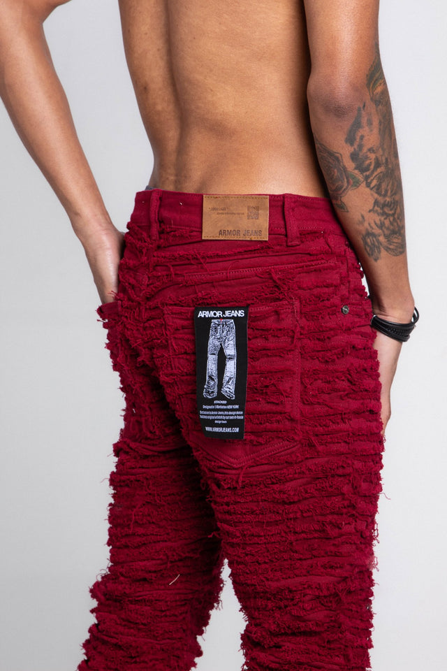 AJS693 EXTREME FRAYED STACKED JEANS - Wear with style