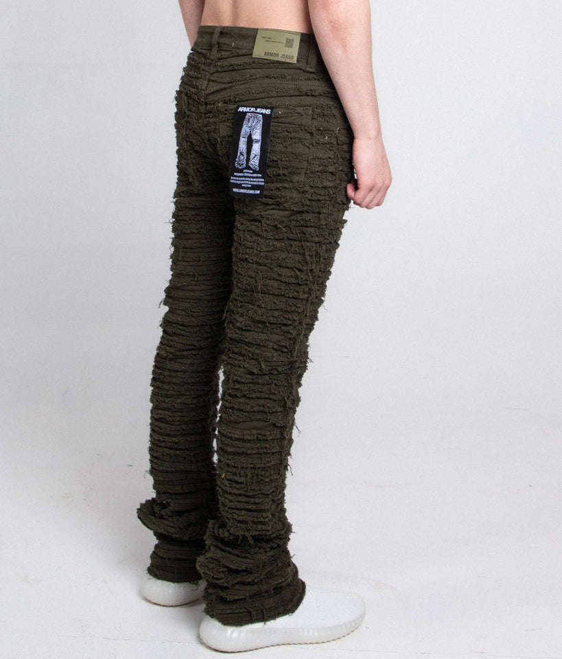 AJS693 EXTREME FRAYED STACKED JEANS - Wear with style