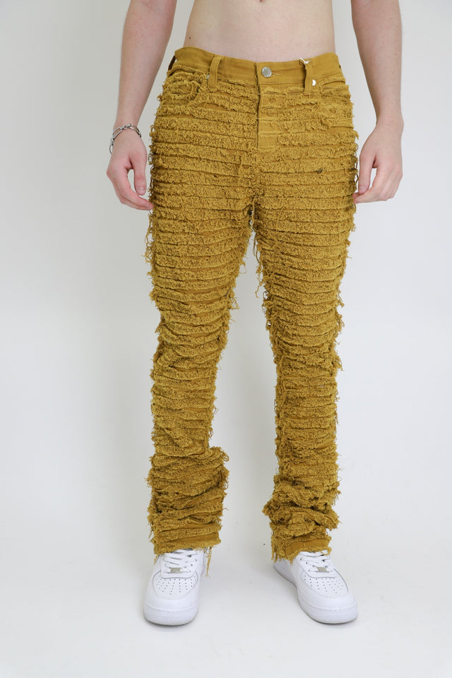 AJS693 EXTREME FRAYED STACKED JEANS - Wear with style