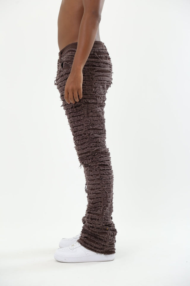 AJS693 EXTREME FRAYED STACKED JEANS - Wear with style