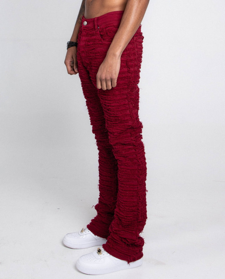 AJS693 EXTREME FRAYED STACKED JEANS - Wear with style